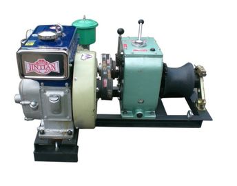 kupować Capstan Cable Winch Puller With Diesel Engine Power Motor 4HP online manufacture