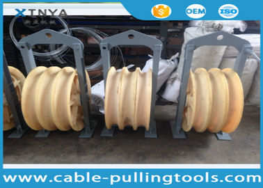 kupować 3 Sheave Conductor Pulley Stringing Pulley Block And Tackle Hoist With Nylon Wheel online manufacture