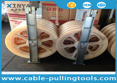 kupować Large Diameter Bundled Conductor Pulley Power Line Stringing Equipment Block With Five Nylon Wheel 660mm online manufacture