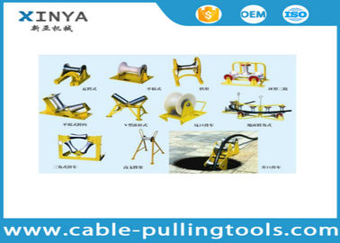 kupować Different Types Underground Cable Pulling Roller Cable Pulley With Aluminum / Nylon Wheel online manufacture