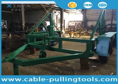 kupować Yellow Underground Cable Tools , Cable Reel Trailer With Axis Bar for Cable Laying online manufacture