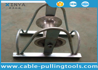 kupować High Strength Underground Cable Tools / Straight Line Cable Roller Zinc Plated With Aluminum Rollers online manufacture