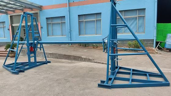 kupować 5 Ton Hydraulic Cable Drum Jack Stand with 1.5 Meters Lifting Height and 5000 kg Capacity for Overhead and Underground Cable Installation online manufacture