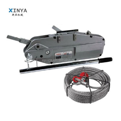 kupować 3200kg Capacity Manual Wire Rope Winch with 20m Lifting Height for Construction Hoist online manufacture