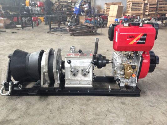 kupować 5 ton wyciągacz kablowy napędzany silnikiem napędowym z dużą prędkością pracy do instalacji linii przesyłowej online manufacture