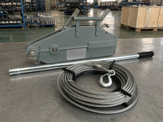 kupować 0.8-5.4T Ręczna cisza do ciągnięcia kabli Tirfor z liną drutową o długości 20 m do budowy i podnoszenia online manufacture