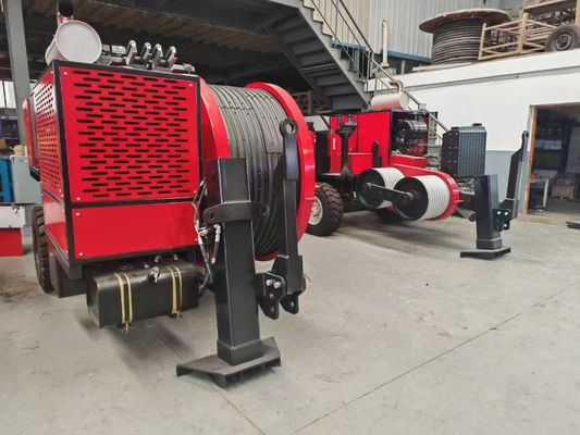 SA-YQ60 60KN hydrauliczny przeciągacz kabli z silnikiem wysokoprężnym do przewodników sznurowych