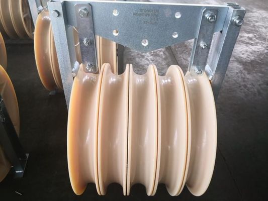 Aluminium Nylon Stringing Pulley Blocks dla dwóch trójstrunnych przewodników 300-900mm2 40-105kn